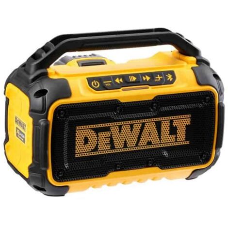 Dewalt – Enceinte bluetooth sans fil 10.8V/18V/54V – Connectivité jusqu'à 30m – Compatible batteries XR – Pour chantiers humides (1/10)