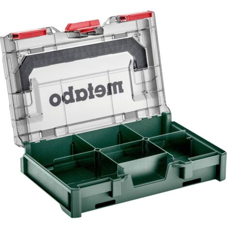 Metabo – Boîte de rangement pour outils – ABS robuste – Dimensions 252x167x63mm – Couvercle transparent et barres de séparation amovibles (1/10)