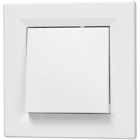 Schneider Electric – Interrupteur va-et-vient blanc 40mm – Montage monobloc – Bornes à vis ou à griffes – Pour circuits d'éclairage standards