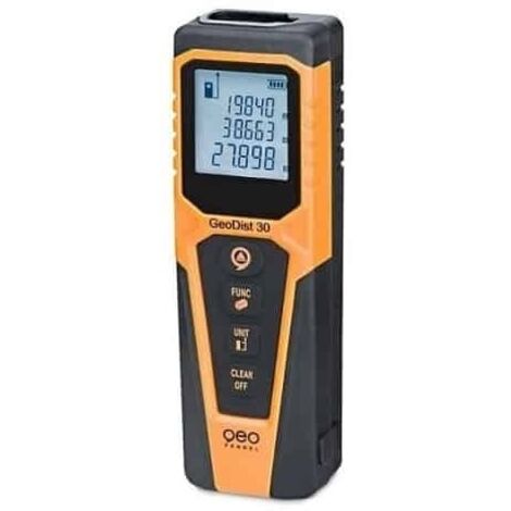 Geo Fennel – Télémètre laser 30m – Précision ± 2mm – Alimentation 2 x AAA – Étanchéité IP54 – Pour chantiers humides et terrains accidentés