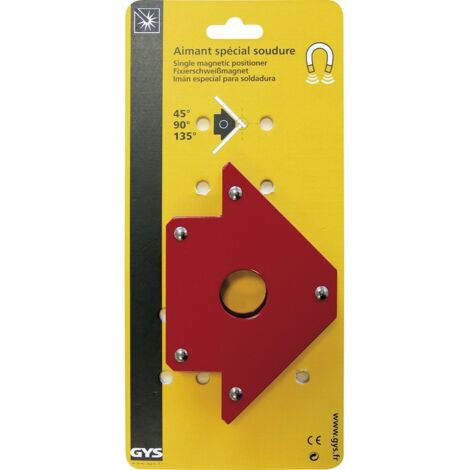 GYS – Positionneur de soudure magnétique 19 kg – Angles 45/90/135° – Aimant spécial soudure – 44203