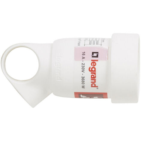 Legrand – Fiche électrique femelle 2P+T 16A – Tension 250V – Indice de protection IP20 – Matériau thermoplastique – Résistance chocs IK08