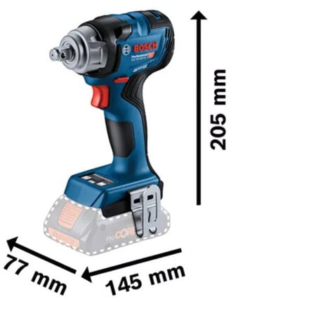 Boulonneuse sans-fil BOSCH GDS 18V-330 HC - 0 601 9L5 000 Professional - Machine nue en carton