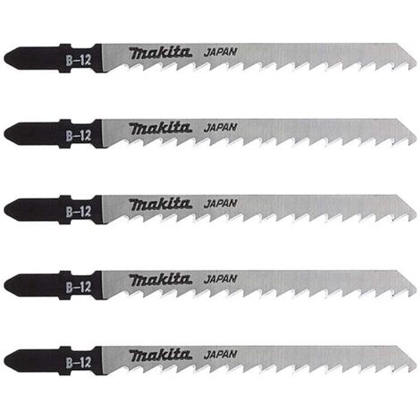Makita – Lame de scie sauteuse 105mm 6TPI A85640 – HCS pour bois et PVC – Lot de 5 lames pour coupes nettes et précises