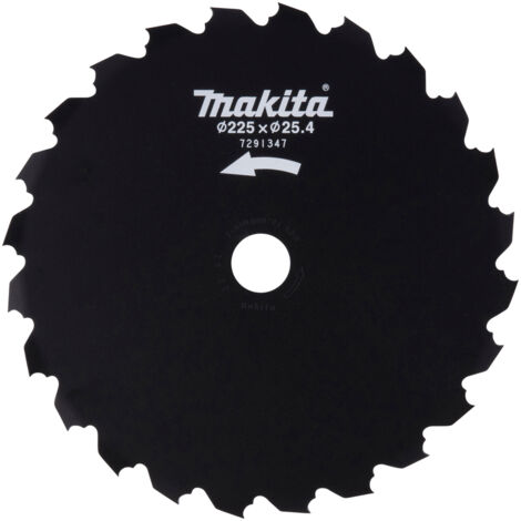Makita – Lame débroussailleuse 255mm 24 dents – Alésage 25,4mm – Pour défrichage et petits troncs – Compatible UR012G UR013G (1/4)