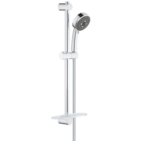 Douchette 3 jets chromée avec barre 600 mm et flexible 1750 mm – GROHE EasyReach – Économie d’eau 9.5 l/min – Anti-calcaire SpeedClean (1/7)