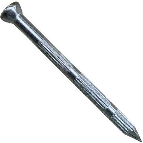 Pointe pour Béton tête plate fraisée NORFIX électrozingué 7µ Acier Trempé - Striée (1/2)
