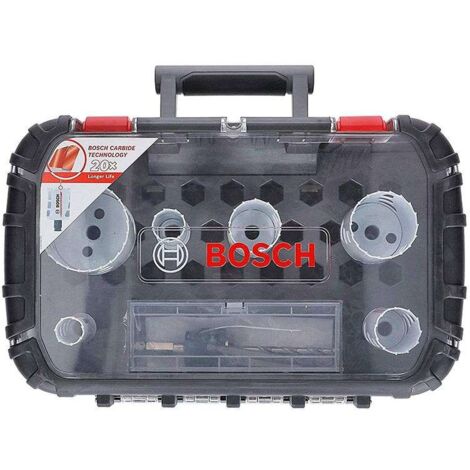 Bosch – Coffret de 8 scies trépans carbure – Diamètres 22 à 68 mm – Longueur 60 mm – Pour perçage bois dur et béton armé – 2608594184