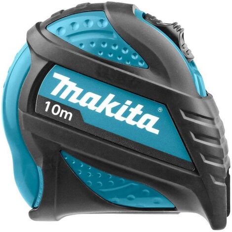 Makita – Mètre déroulant 10 mètres B57168 – Largeur 25 mm – Crochet magnétique – Amortisseur de choc pour usage professionnel