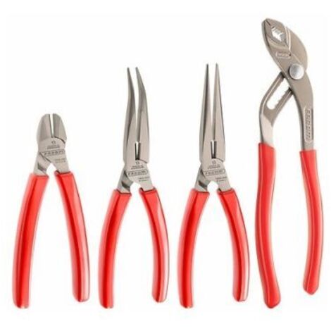 Jeu de pinces Facom 4 pièces – Pinces de coupe standard semi-circulaires – Poignées en PVC pour confort – Usage professionnel