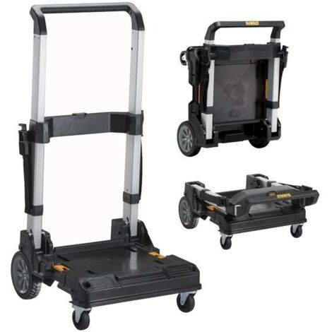 Severin – Chariot pliable 100 kg – Aluminium léger – Poignée télescopique ergonomique – Roues pivotantes 360° – Compatible système TSTAK