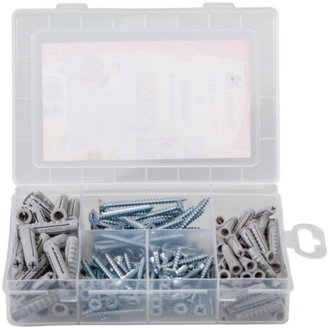 Boîte de 160 chevilles à expansion SX et vis FISCHER 567897 nylon SX - Ø 6-8 mm (1/5)