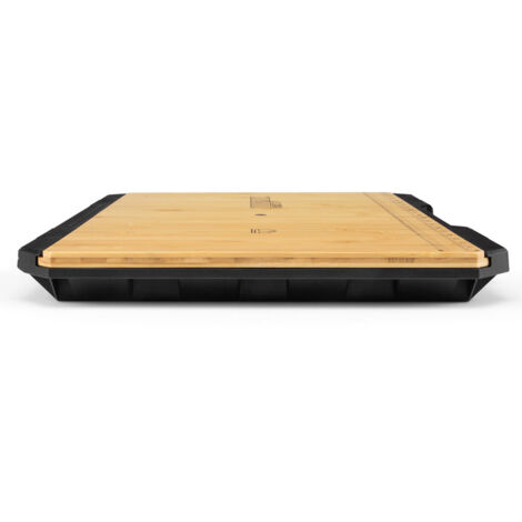 Plateau de travail StackTech 52,1 x 35,8 cm en bambou – Mécanisme de verrouillage automatique – Règle intégrée – TBB1A10CEA – Toughbuilt