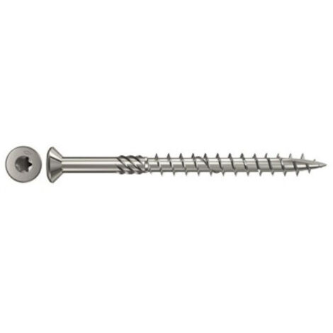 Fischer – Boîte de 500 vis terrasse inox 5x50 mm A2 – Tête fraisée plate – Vissage rapide sans préperçage – Résistance aux intempéries (1/9)