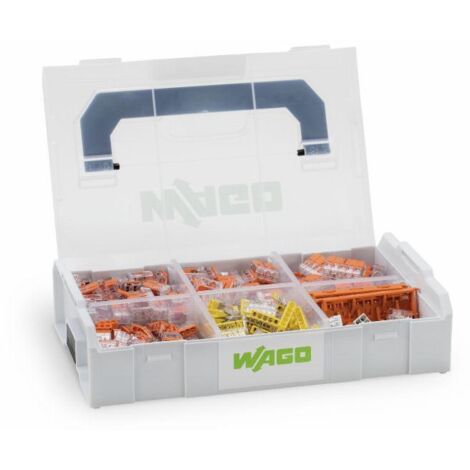 Wago – Kit de bornes de connexion 352 pièces – Câbles rigides jusqu'à 4 mm² – Câbles flexibles jusqu'à 4 mm² – 887955