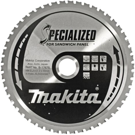 Makita – Lame de scie circulaire 235 mm B33582 – Alésage 30 mm – 50 dents pour panneaux sandwich – Coupe nette et précise