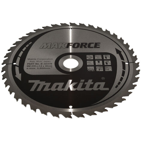 Makita B-32378 Makforce 270x30 mm lame de scie circulaire pour bois