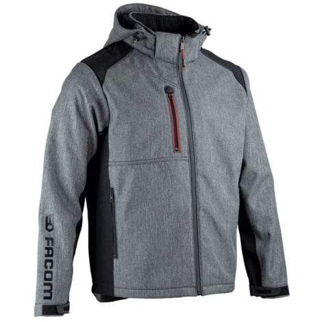 Veste de travail Softshell FACOM TRIAL FXWW2020E bicolore à capuche amovible