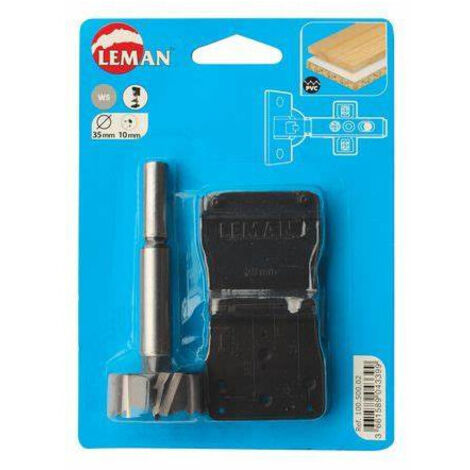 Leman – Fraise pour perceuse 35mm – Acier HSS – Mèche charnière invisible – Pour bois dur et teck – Coupe nette sans éclat (1/3)