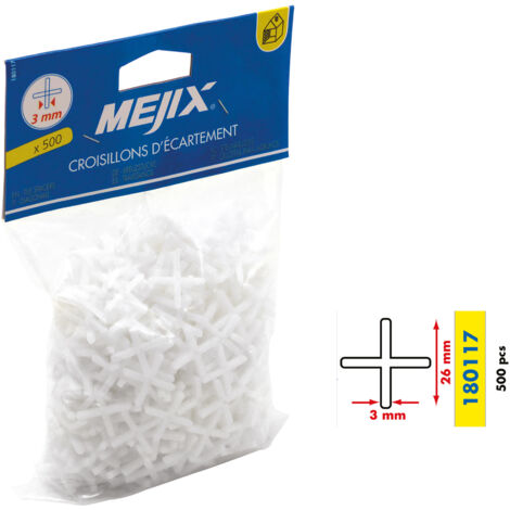 Croisillons d'écartement 3 mm MEJIX/Quantité:500 pièces (1/3)