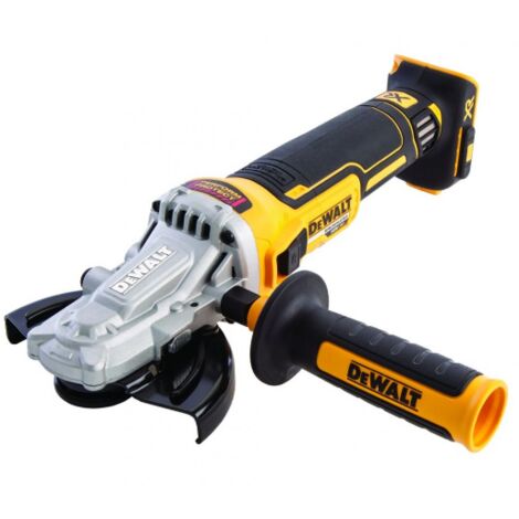 Dewalt – Meuleuse 18V tête plate – Moteur Brushless – Vitesse à vide 9000 tr/min – Diamètre disque 125 mm – Livrée nue sans batterie ni chargeur