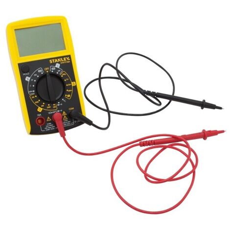 Stanley – Multimètre numérique CAT III 600V – Mesure tension, courant, résistance – 7 fonctions – STHT077364