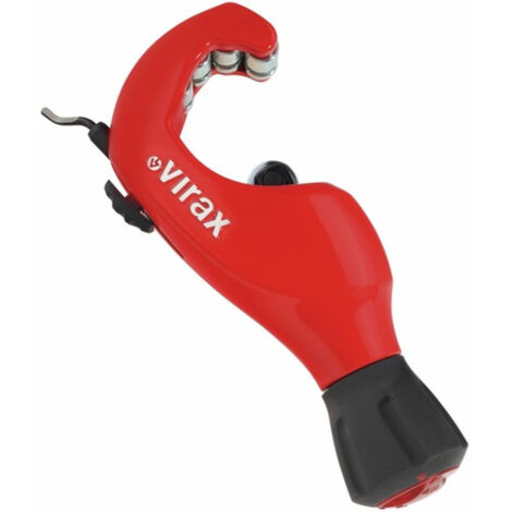 Virax – Coupe-tube cuivre 6-42 mm 210445 – Découpe nette et précise – Pommeau Soft Touch pour confort – Ébavureur rotatif rétractable