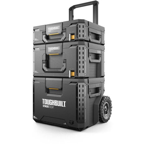 STACKTECH KIT 3 pièces TOUGHBUILT TB-B1S3-B-70R-BEA Coffre de chantier + Grande boite + boite moyenne