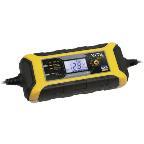 GYS – Chargeur de batterie moto 29583 – Automatique 6V/12V 4A – Protection IP65 – Charge rapide sans surveillance