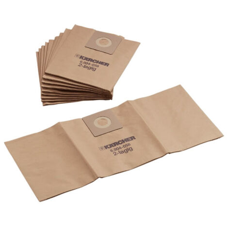 Lot de 5 sacs filtres papier 2 couches L KARCHER 6.904-259.0 pour NT 35/1 (1/4)