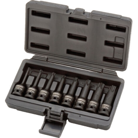 KS Tools - Jeu de 8 douilles tournevis à chocs longues TORX® 1/2'' T30 à T80 - 911.0901 (1/6)