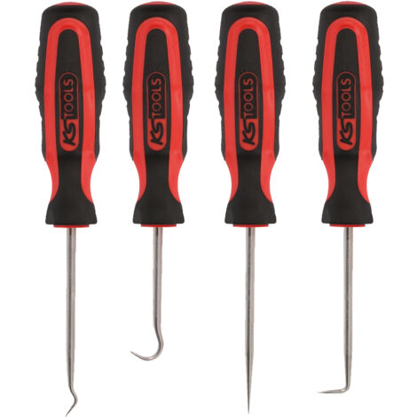 KS Tools - Jeu de 4 crochets, manche bi-composants - 550.1045