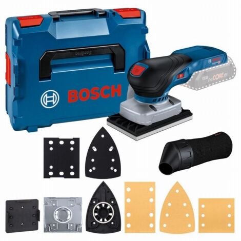 Bosch – Ponceuse vibrante sans fil 18V – Moteur sans balais – Vitesse 12.000-20.000 min-1 – Plateau de ponçage 150 x 100 mm – Sac à poussière inclus (1/10)