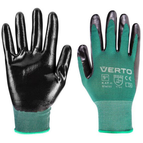 Gants de jardinage trépointe VERTO enduits de nitrile (1/2)
