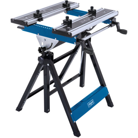 Scheppach – Etabli modulable pliant mobile UWB1000 – Charge max 100 kg – Hauteur de travail réglable 770 à 1070 mm – Surface de travail 602x145 cm