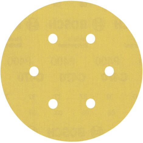 5 Disques abrasifs BOSCH pour ponceuse excentrique C470 EXPERT Ø150mm (1/4)
