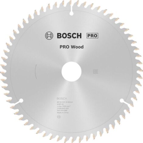 Bosch – Lame de scie circulaire pour bois massif – Diamètre 216 mm – Alésage 30 mm – 60 dents carbure – Coupe nette et précise