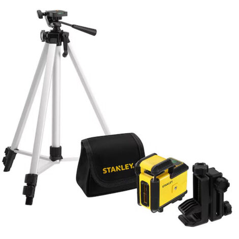 Stanley – Niveau laser 360° vert – Portée 25 m – Précision +/- 4 mm à 10 m – Étanchéité IP50 – Blocage du pendule – Trépied inclus (1/5)