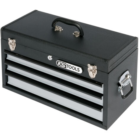 KS Tools - Coffre à outils 114pcs 3 tiroirs et plateau - Coffret multi outils clé, tournevis, douilles - 922.0100