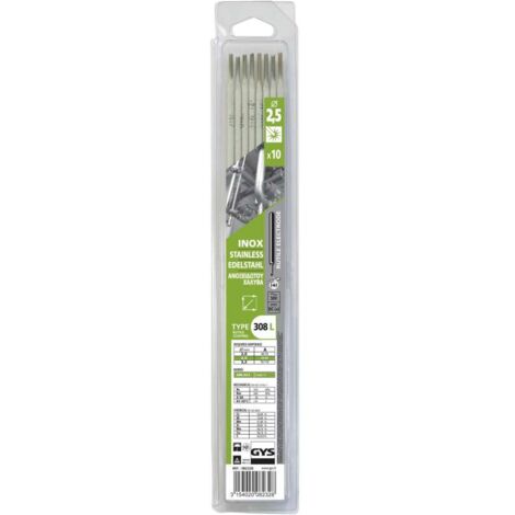 GYS – Baguette de soudure inox rutilo-basique Ø 2,0 mm – Pour aciers inoxydables 18/8 – 10 électrodes – 82328 - INOX 308 L