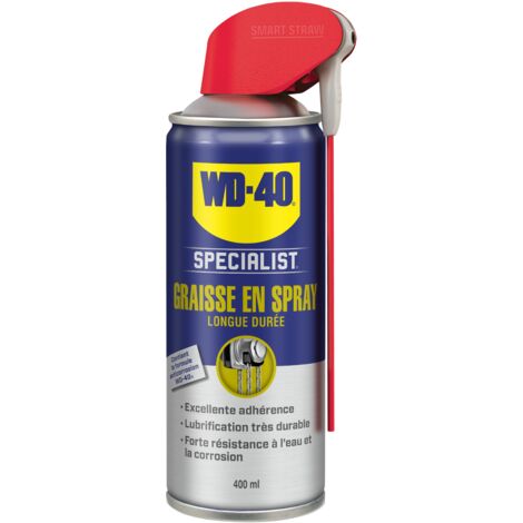 Wd40 Company – Graisse en spray longue durée 400ml – Lubrification extrême pour pressions jusqu'à 703kg – Protection contre corrosion et oxydation – Spray double position
