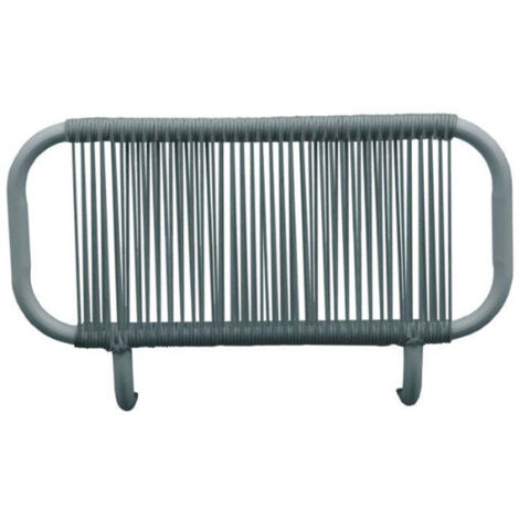 Pack de 2 accoudoirs Bali - 64.5 x 40.5 x 18.5 cm - aluminium & polyester - gris foncé & gris