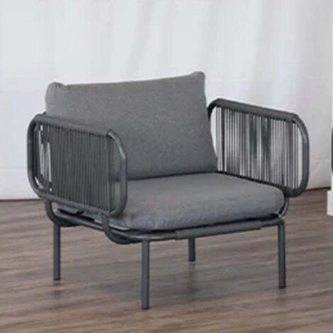 Chaise de jardin Bali en acier avec coussins déhoussables – Peinture poudre thermodurcissable – Confort optimal pour terrasses et jardins – Cezar (1/3)