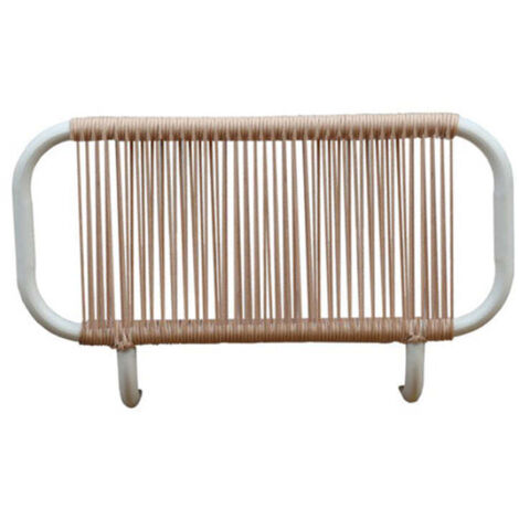 Pack de 2 accoudoirs Bali - 64.5 x 40.5 x 18.5 cm - aluminium & polyester - beige & blanc