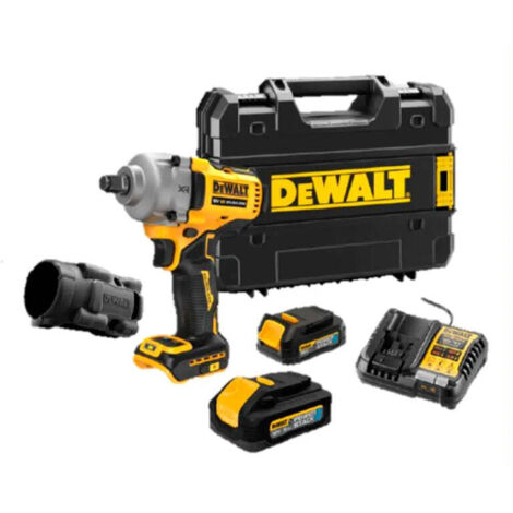 Dewalt – Boulonneuse à chocs 1/2'' Brushless 812 Nm – Alimentation 18V – 2 batteries 1.7Ah – Moteur performant pour applications exigeantes - DCF891EHGT-QW