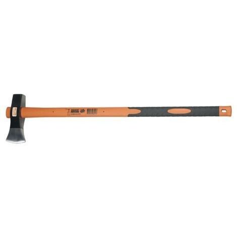 Bahco – Hache lourde à refendre 2,5 kg – Manche en polypropylène et fibre de verre – Pour fendage de bois dur et épais – Talon plat pour enfoncer coins - LSMERLIN25FG