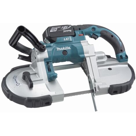 Makita – Scie à ruban 18V 4Ah – 5 plages de fonctionnement pour multi-matériaux – Ergonomie Soft Grip – Avec 2 batteries – DPB180RME - ION 4 AH