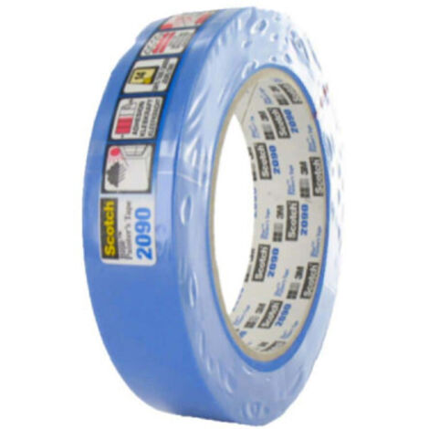 3M – Ruban de masquage 24mm x 50m bleu – Adhésif résistant aux UV jusqu'à 14 jours – Pour surfaces lisses et sensibles – Papier crêpé
