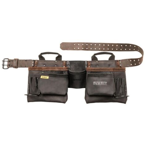 Dewalt – Ceinture porte-outils en cuir nubuck 11 poches – Construction renforcée pour usage professionnel – DWST501121