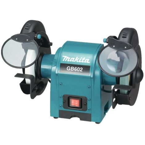 Makita – Touret à meuler 150 mm – GB602 – 250W – 2850 t/min – Pour affûtage outils et ébarbage – Pare-étincelles réglables